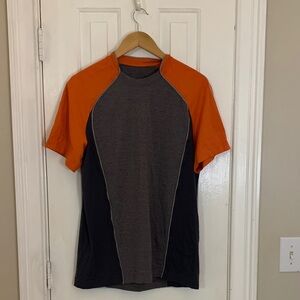 Men's Lululemon Athletic Orange and Gray Tee